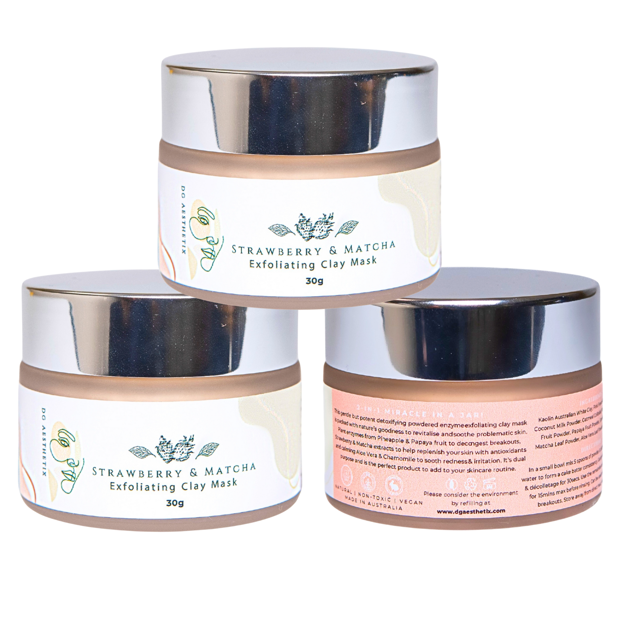 Strawberry & Matcha Exfoliating Clay Mask