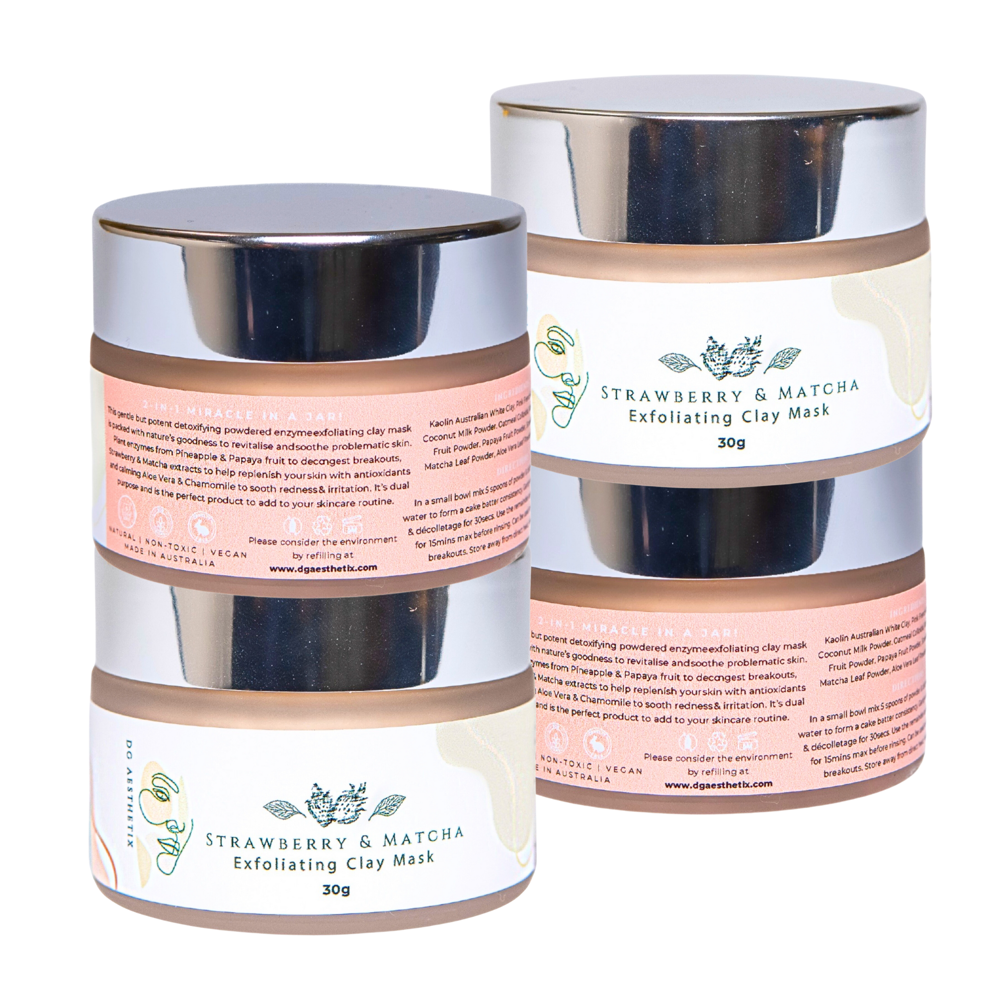 Strawberry & Matcha Exfoliating Clay Mask