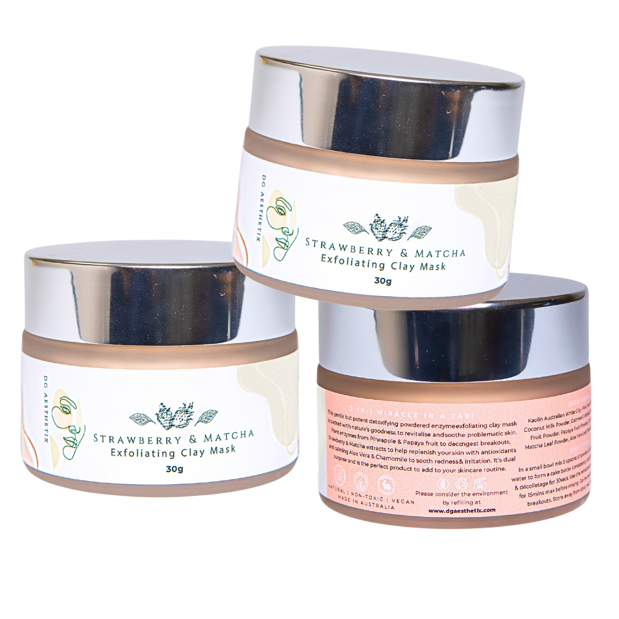 Strawberry & Matcha Exfoliating Clay Mask