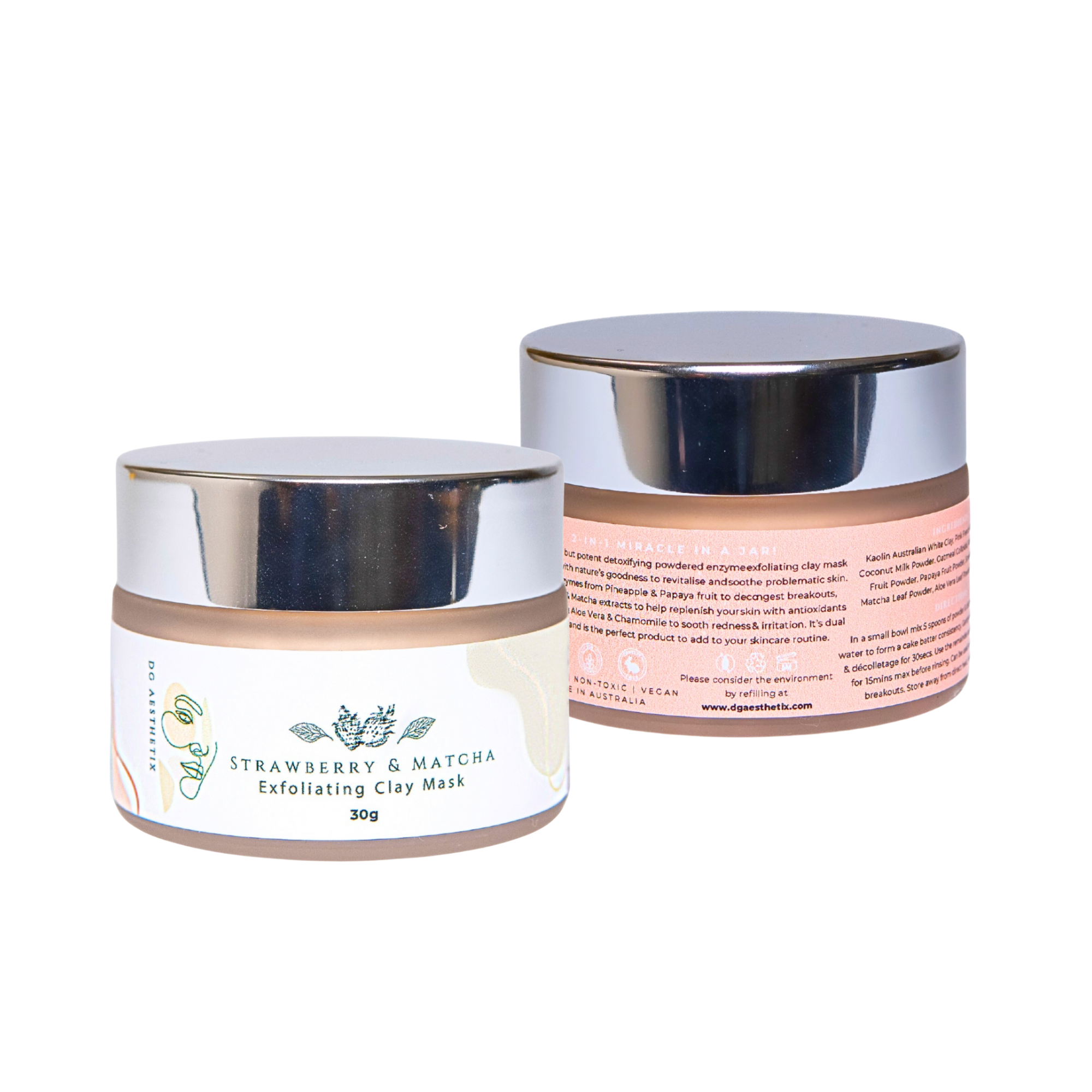 Strawberry & Matcha Exfoliating Clay Mask